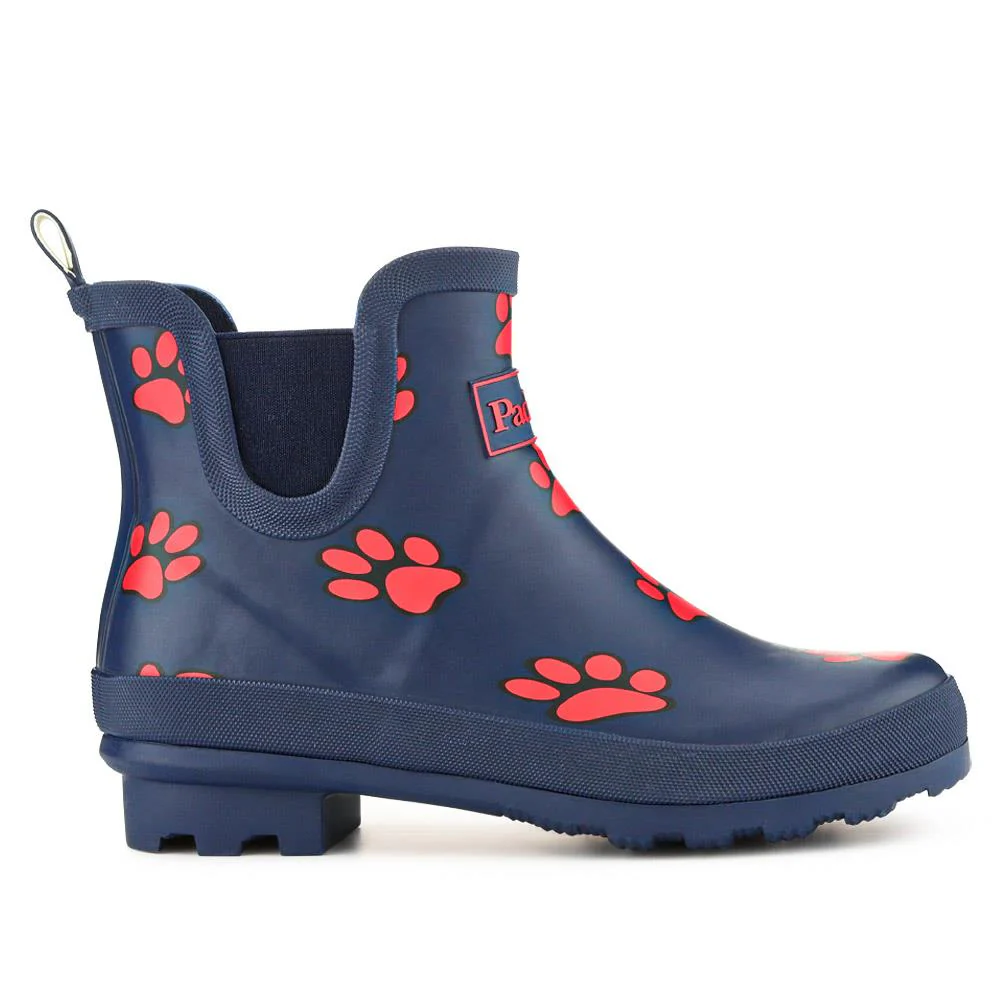Paw Print Chelsea Wellington Boots - RAI40005 / 326 490 - Navy - Image 2