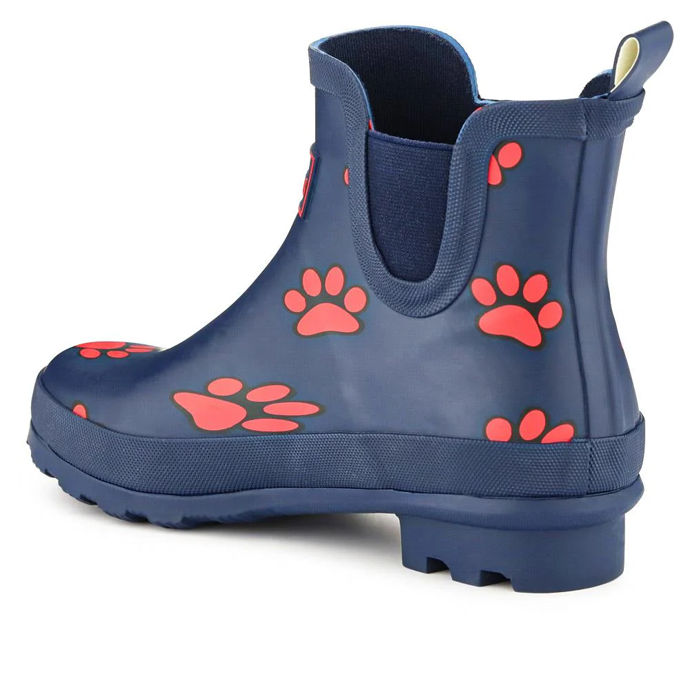 Paw Print Chelsea Wellington Boots - RAI40005 / 326 490 - Navy - Image 3