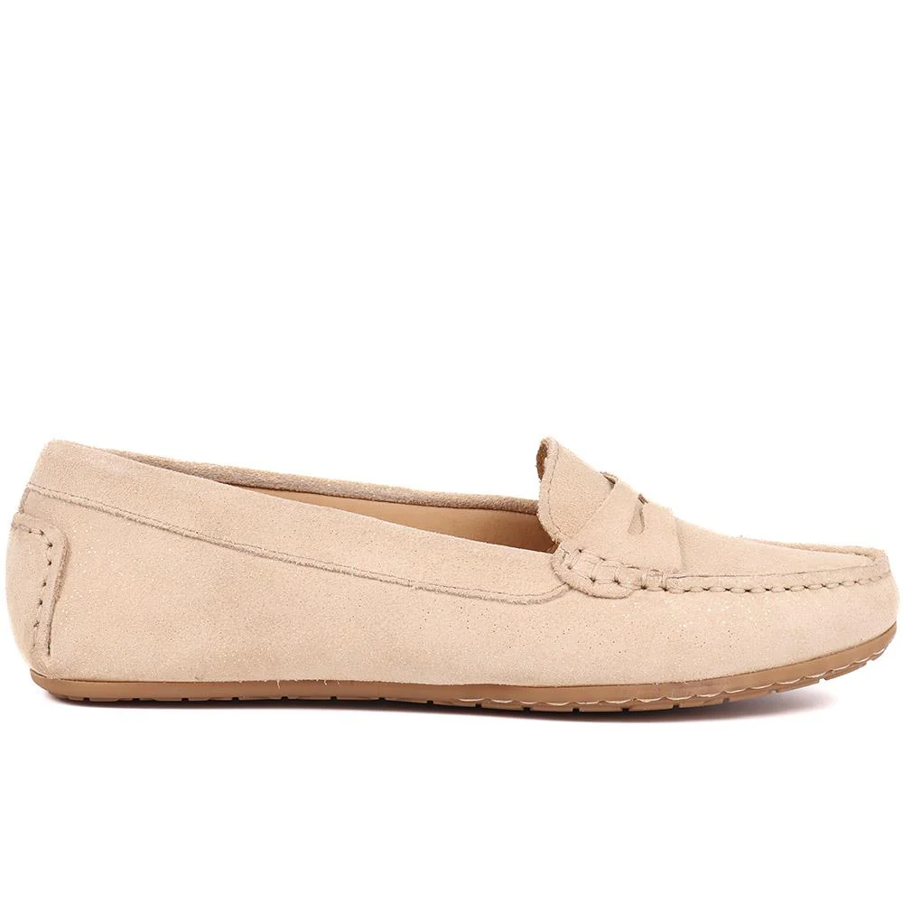 Penelopie Leather Moccasins - PENELOPIE / 322 368 - Sand - Image 2