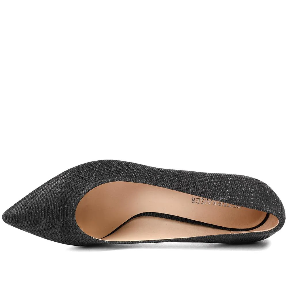 Peter Kaiser Lightly Embellished Court Shoes - CAPRI42508 / 328 413 - Black Shimmer - Image 4