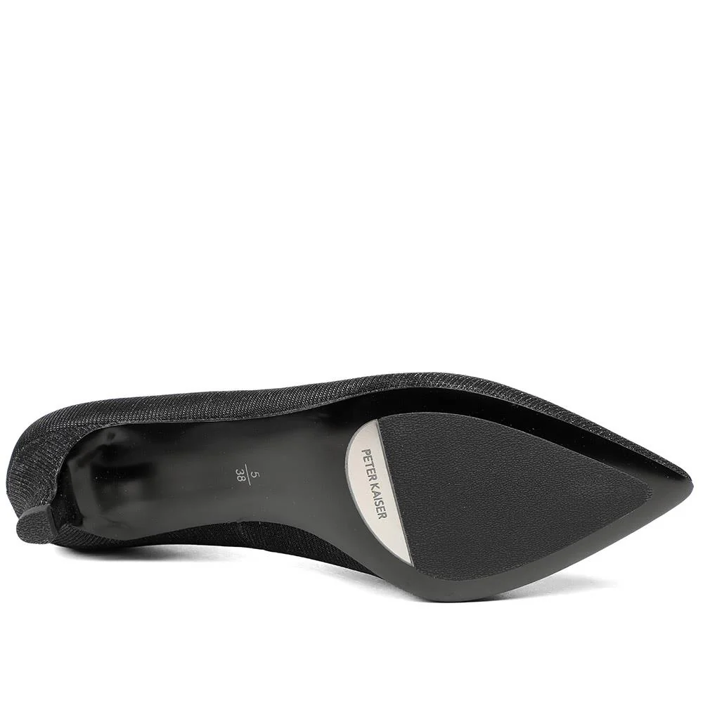Peter Kaiser Lightly Embellished Court Shoes - CAPRI42508 / 328 413 - Black Shimmer - Image 5