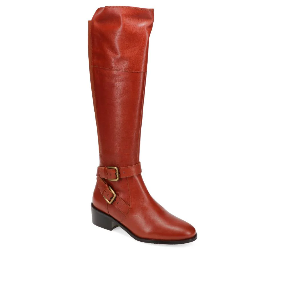Phoebe Extra-Slim Buckled Leather Long Boots - PHOEBEXS / 326 206 - Tan