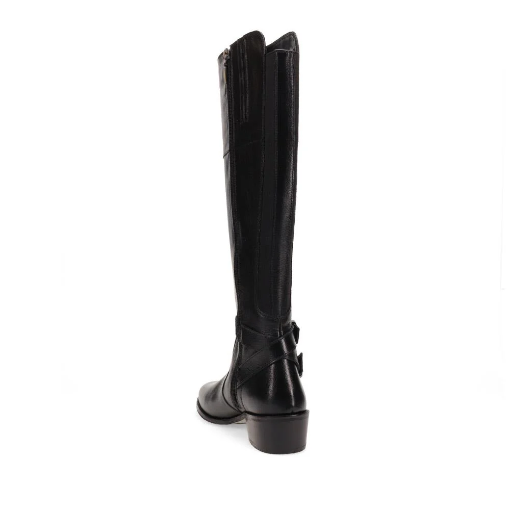 Phoebe Small Calf Fit Leather Knee Boots - PHOEBES / 26334286 - Black - Image 3