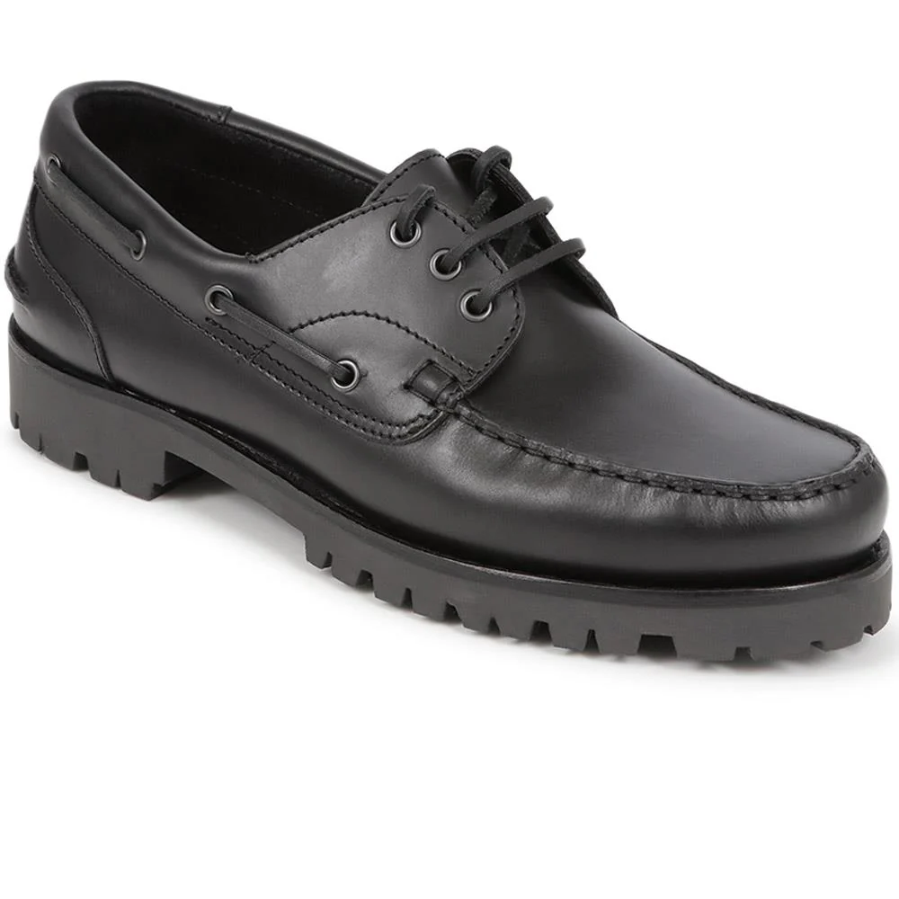 Pickering2 Leather Boat Shoes - PICKERING2 / 325 137 - Black