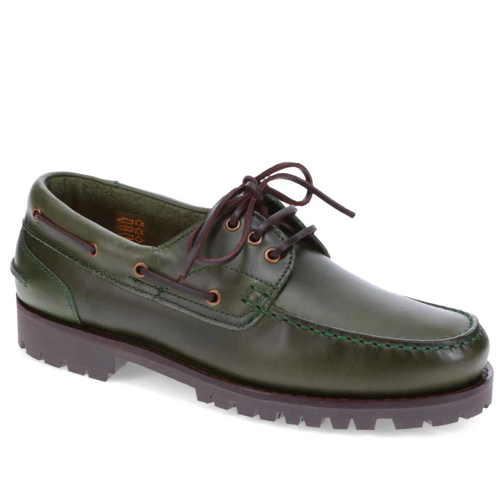 Pickering2 Leather Boat Shoes - PICKERING2 / 325 137 - Khaki
