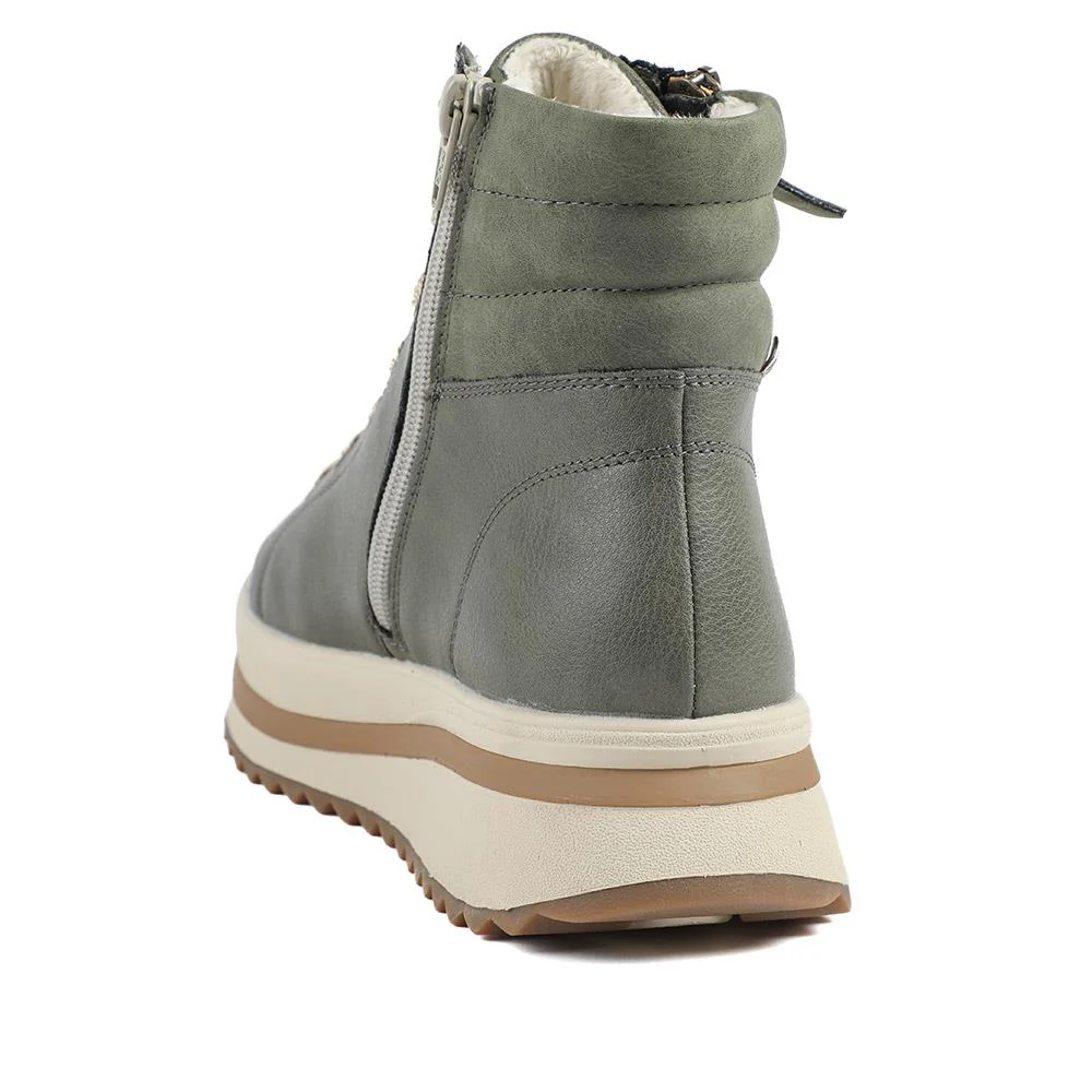 Platform Ankle Boots - RKR42534 / 327 697 - Olive - Image 3