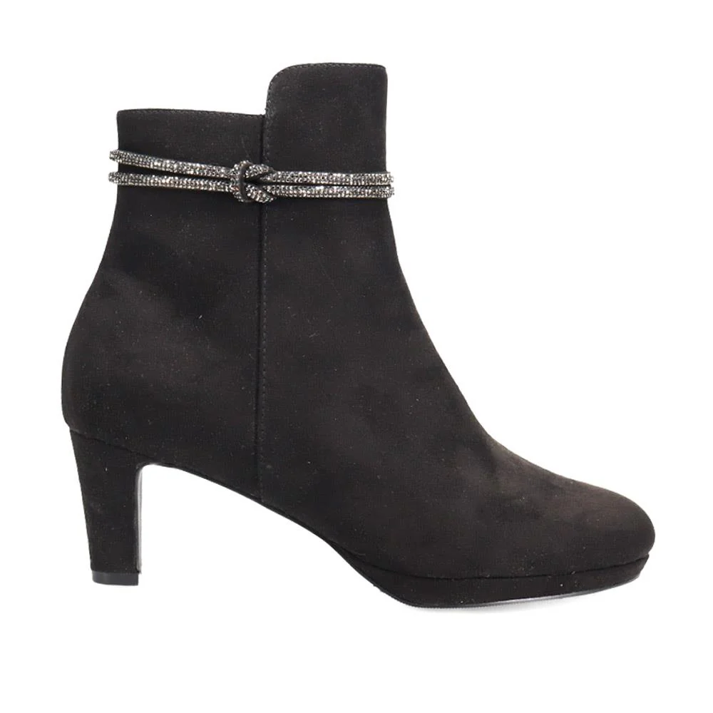 Platform-Heeled Ankle Boots - PLAN40017 / 326 212 - Black - Image 2