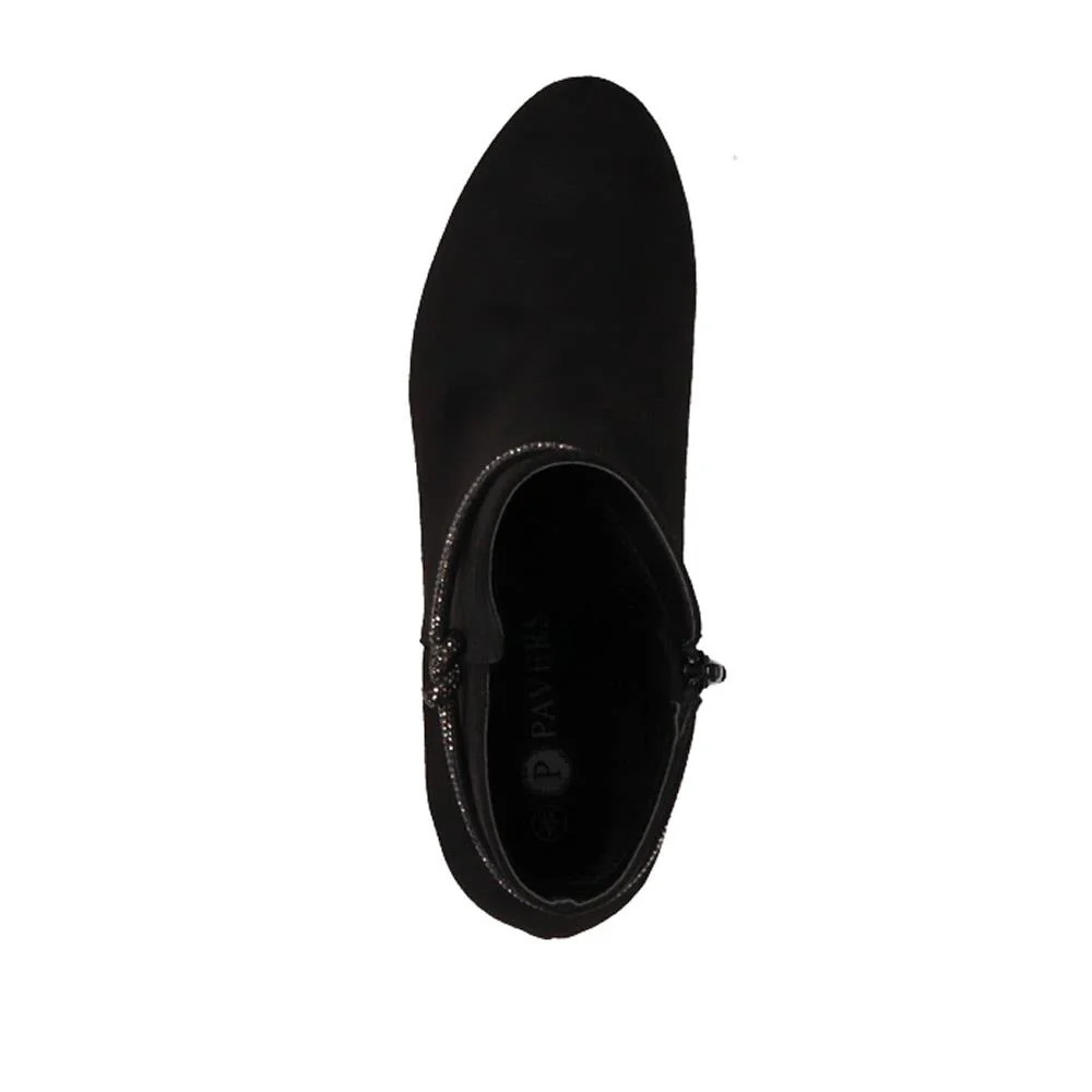 Platform-Heeled Ankle Boots - PLAN40017 / 326 212 - Black - Image 4