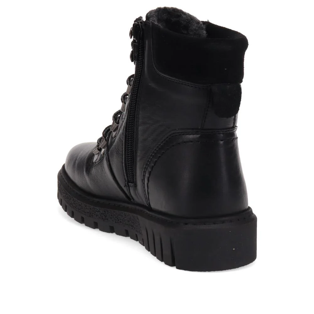 Platform Lace-Up Ankle Boots - TEJ40015 / 326 421 - Black - Image 3