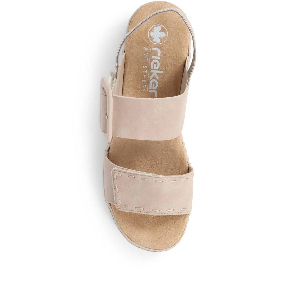 Platform Touch-Fasten Sandals  - RKR39530 / 325 026 - Beige - Image 4