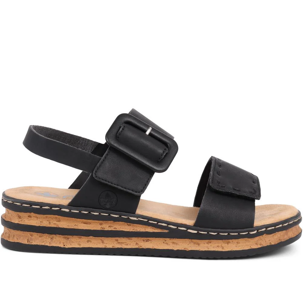 Platform Touch-Fasten Sandals - RKR39530 / 325 026 - Black - Image 2