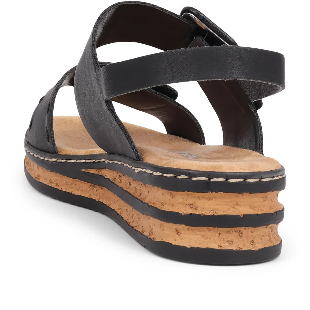 Platform Touch-Fasten Sandals - RKR39530 / 325 026 - Black - Image 3