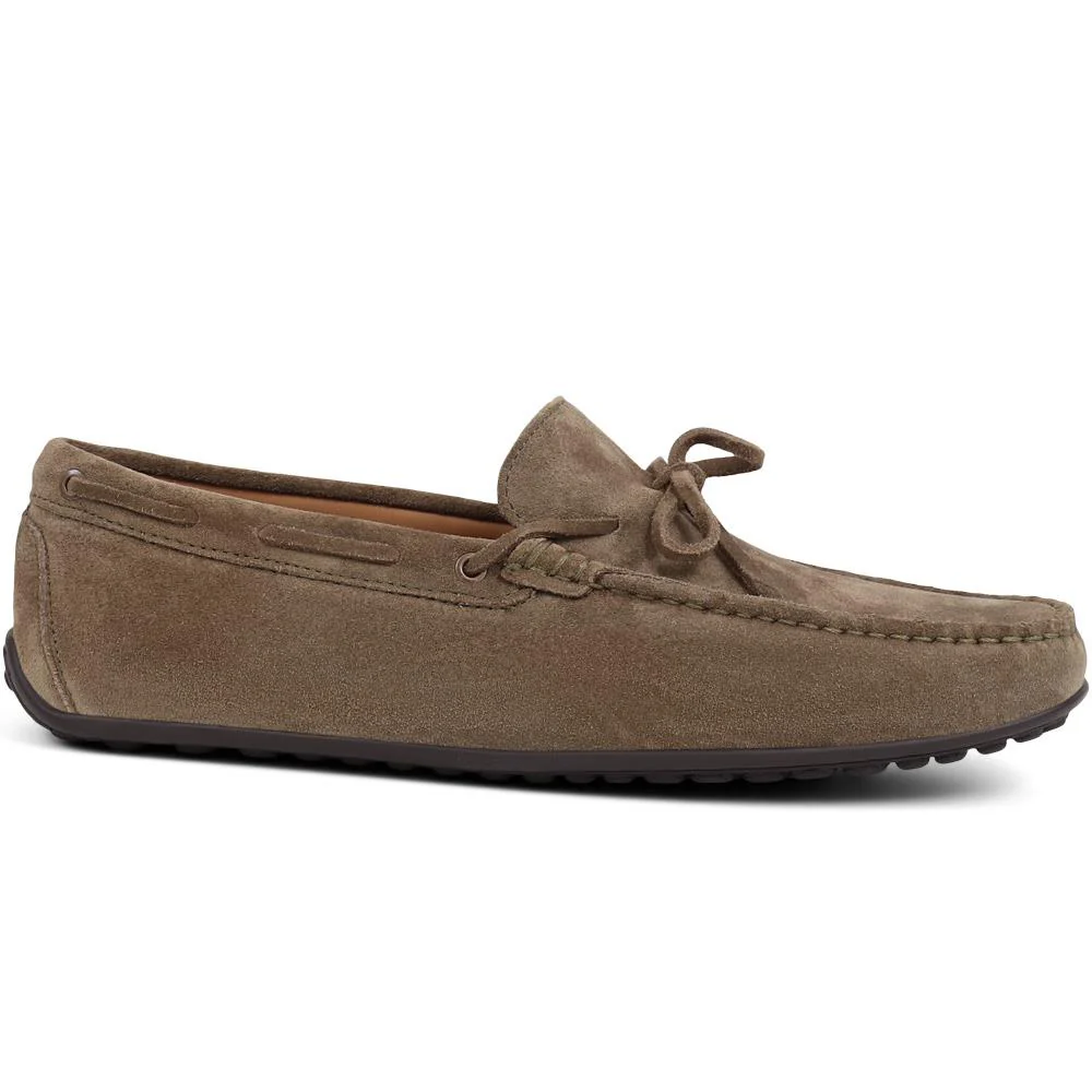 Plymouth Leather Moccasins - PLYMOUTH / 325 094 - Olive Suede - Image 2