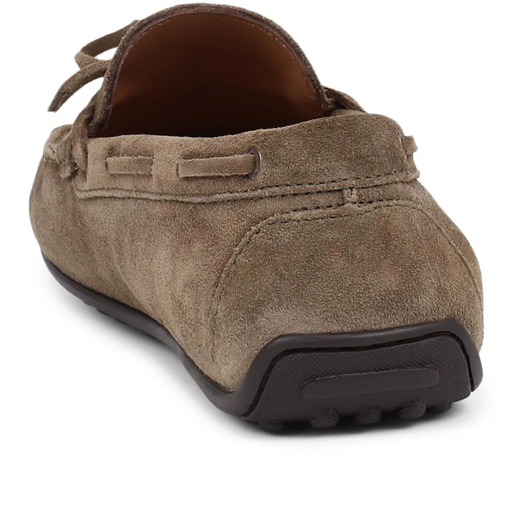 Plymouth Leather Moccasins - PLYMOUTH / 325 094 - Olive Suede - Image 3