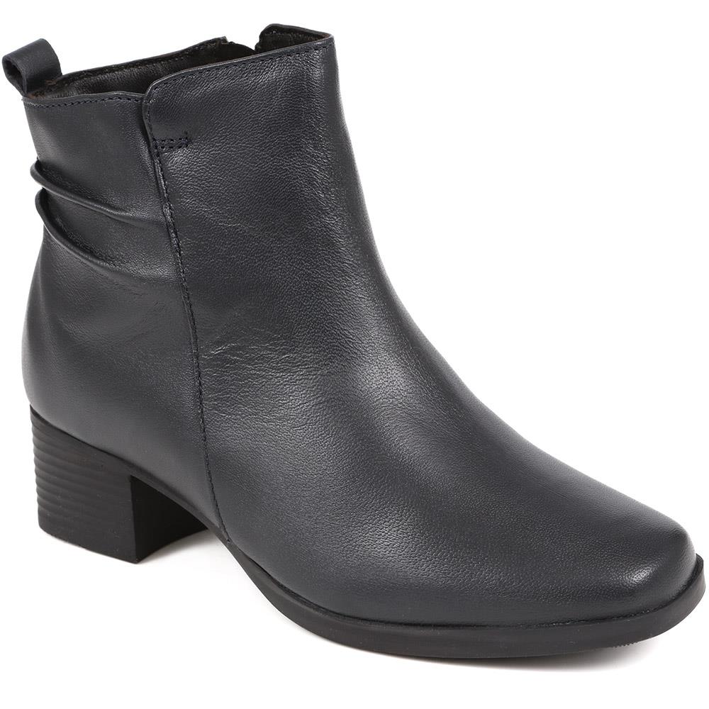 Polished Leather Heeled Ankle Boots - NAP38003 / 324 193 - Image 2