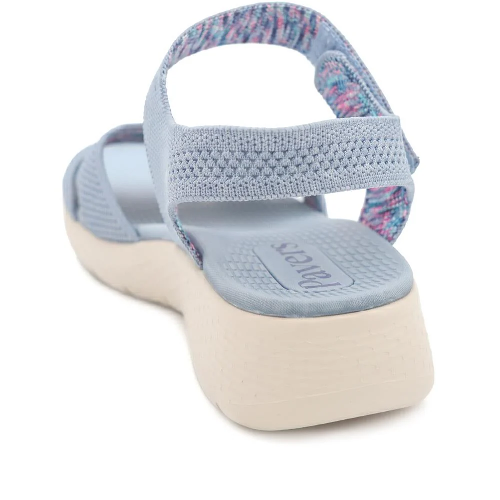 Pop Fasten Active Wedge Heel Sandals - BAIZH43025 / 329 329 - Blue - Image 4