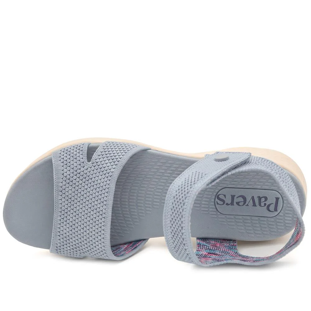 Pop Fasten Active Wedge Heel Sandals - BAIZH43025 / 329 329 - Blue - Image 5