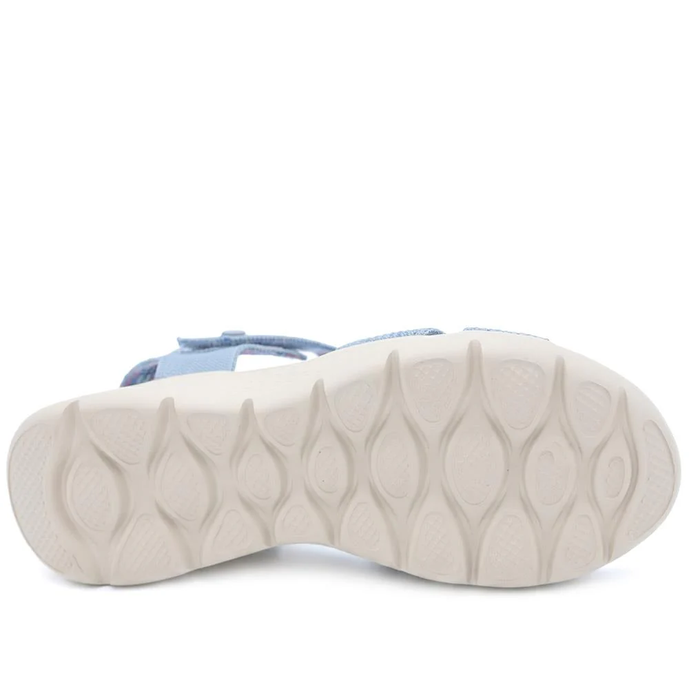 Pop Fasten Active Wedge Heel Sandals - BAIZH43025 / 329 329 - Blue - Image 6