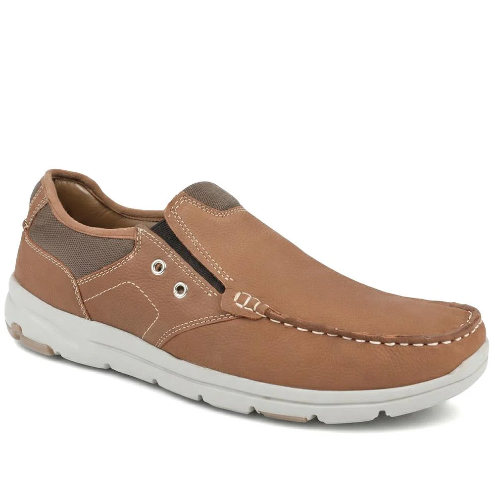 Premium Leather Slip On Shoes - SHAFI43002 / 329 320 - Image 2