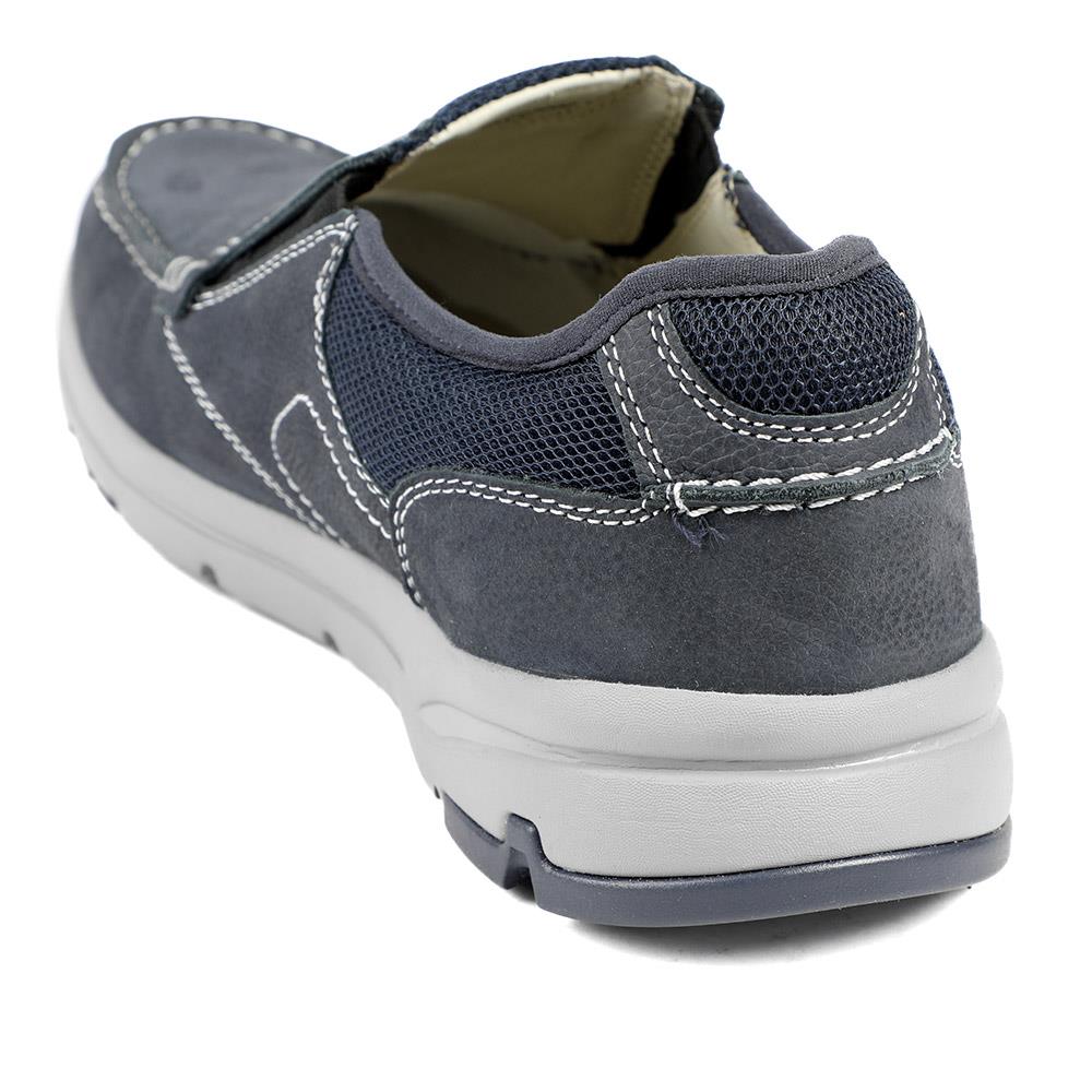 Premium Leather Slip On Shoes - SHAFI43002 / 329 320 - Navy - Image 3