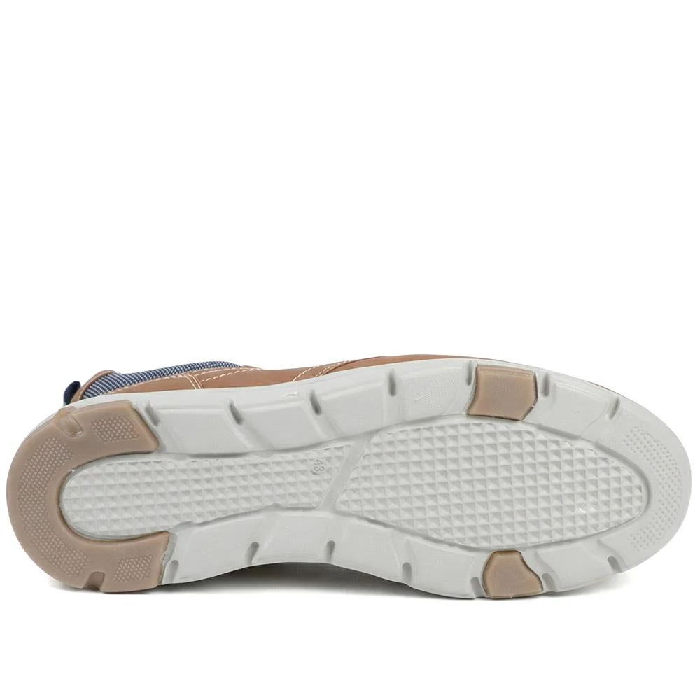 Premium Leather Slip On Shoes - SHAFI43002 / 329 320 - Tan - Image 5