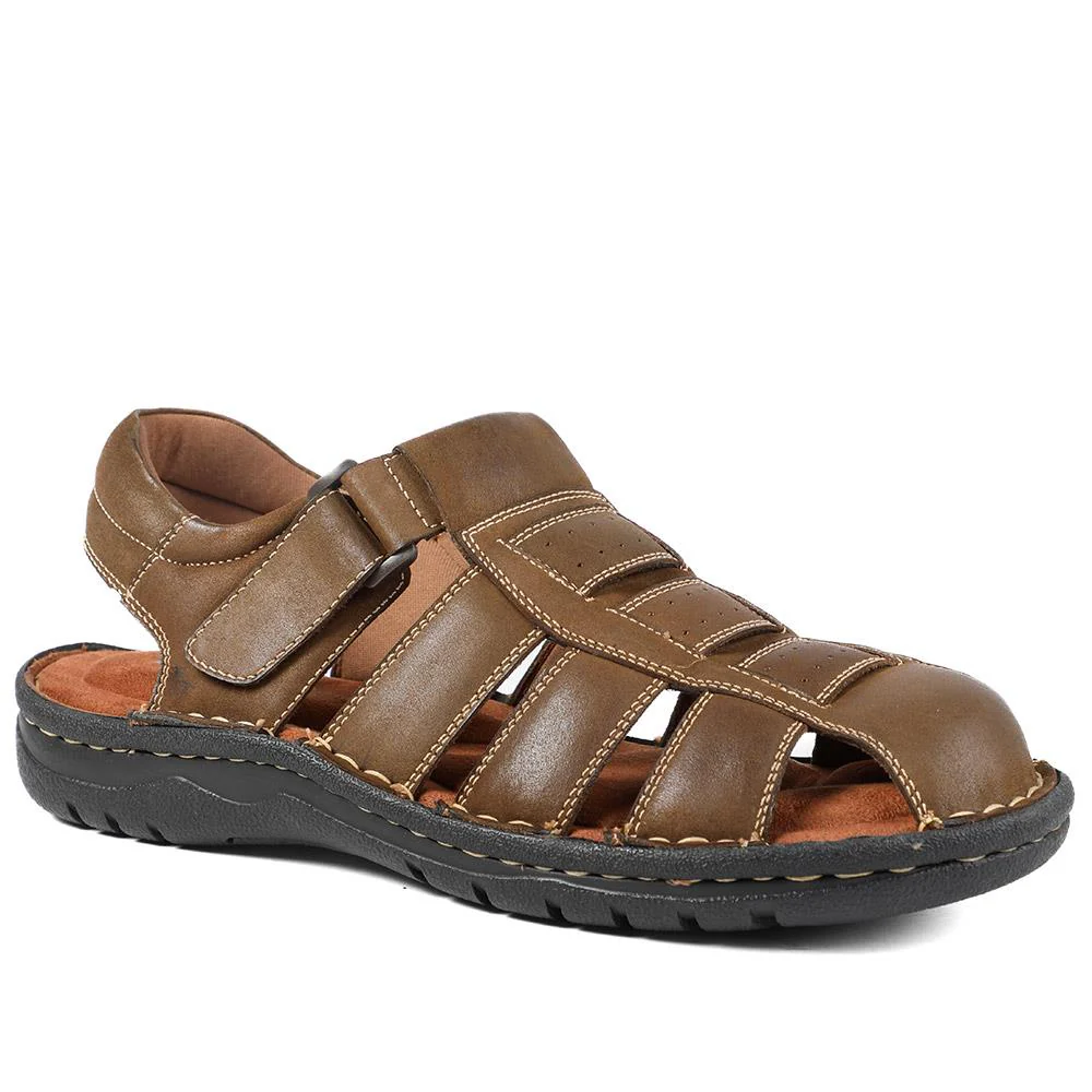 Premium Leather Touch Fastening Sandals - AATRA43010 / 328 938 - Image 2