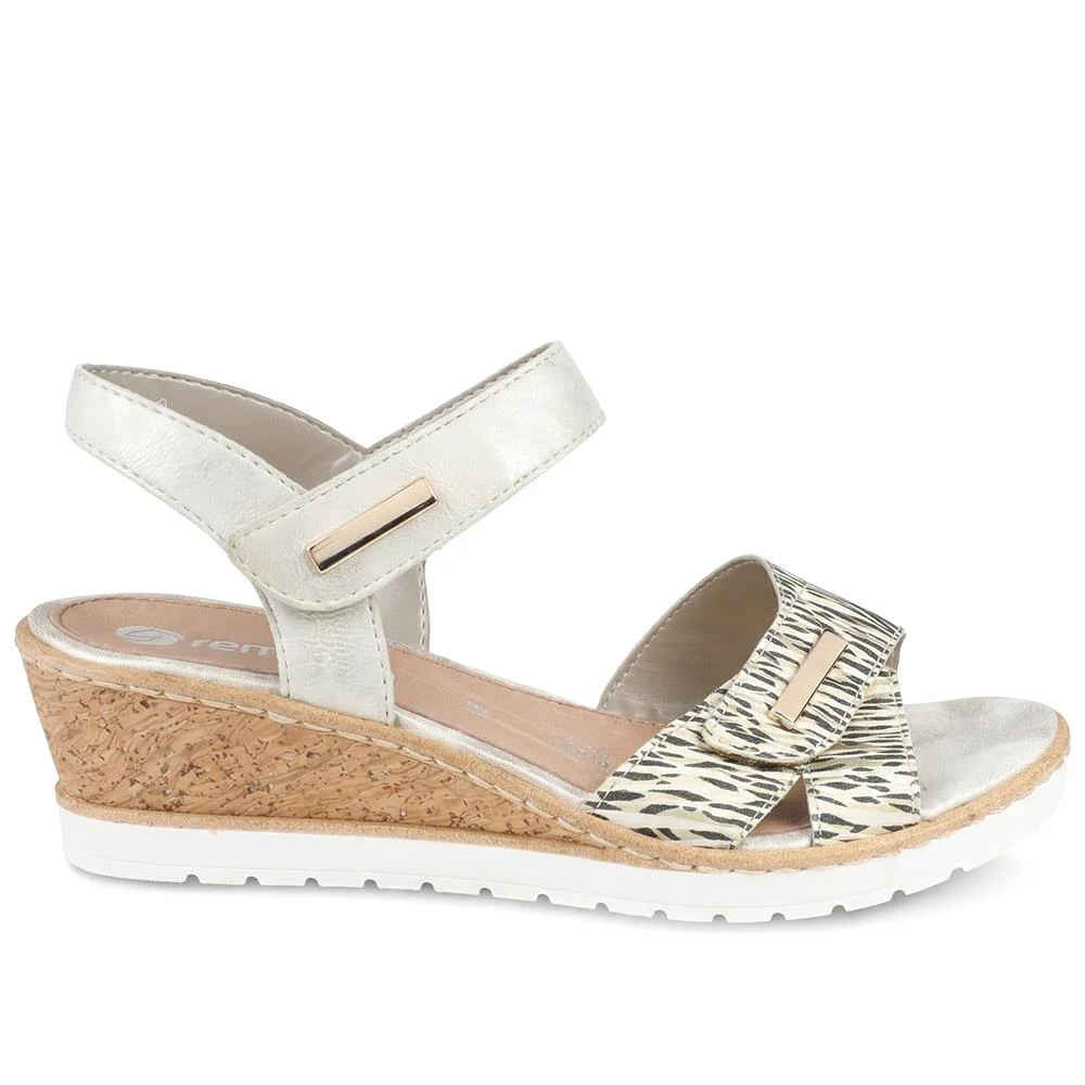 Premium Leather Touch-Fastening Sandals - DRS41515 / 327 093 - Multi - Image 2