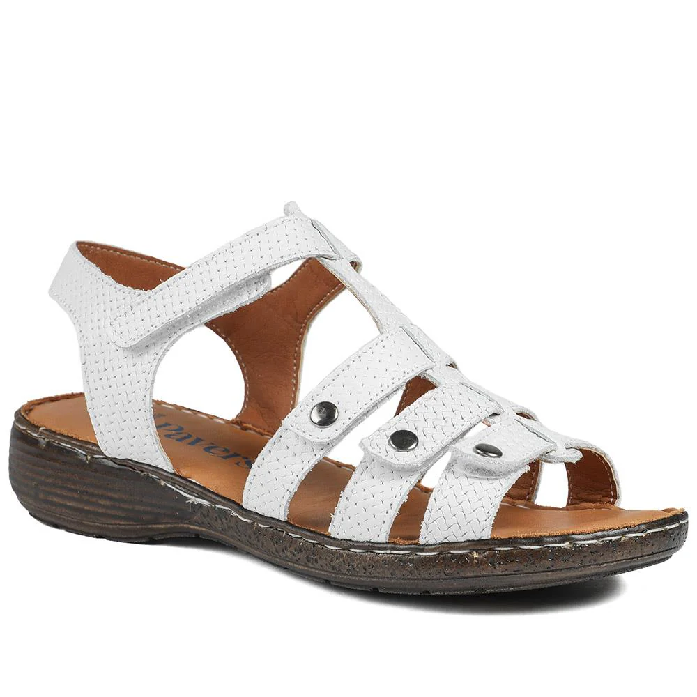Premium Leather Touch Fastening Sandals - LUCK43006 / 329 419 - Image 2