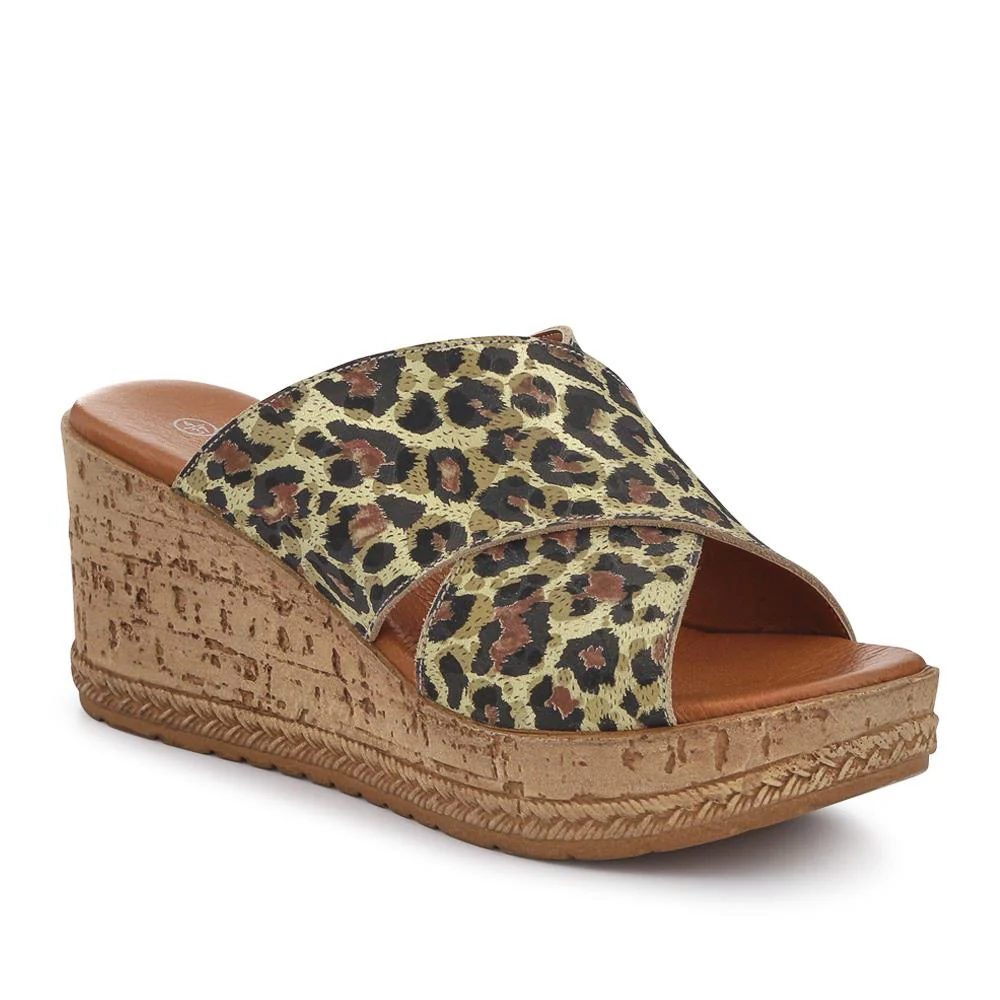 Premium Leather Wedge Heels - LUCK41007 / 327 391 - Image 2