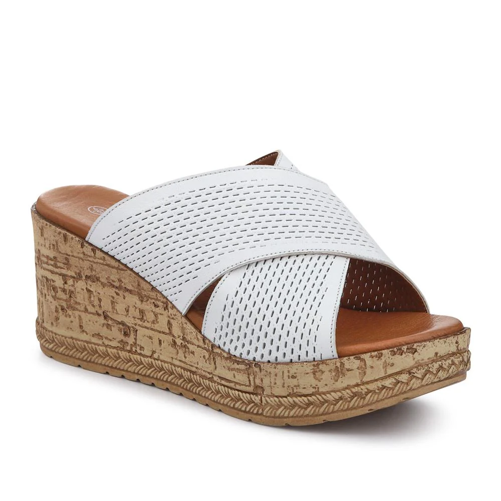 Premium Leather Wedge Heels - LUCK41007 / 327 391 - Image 3