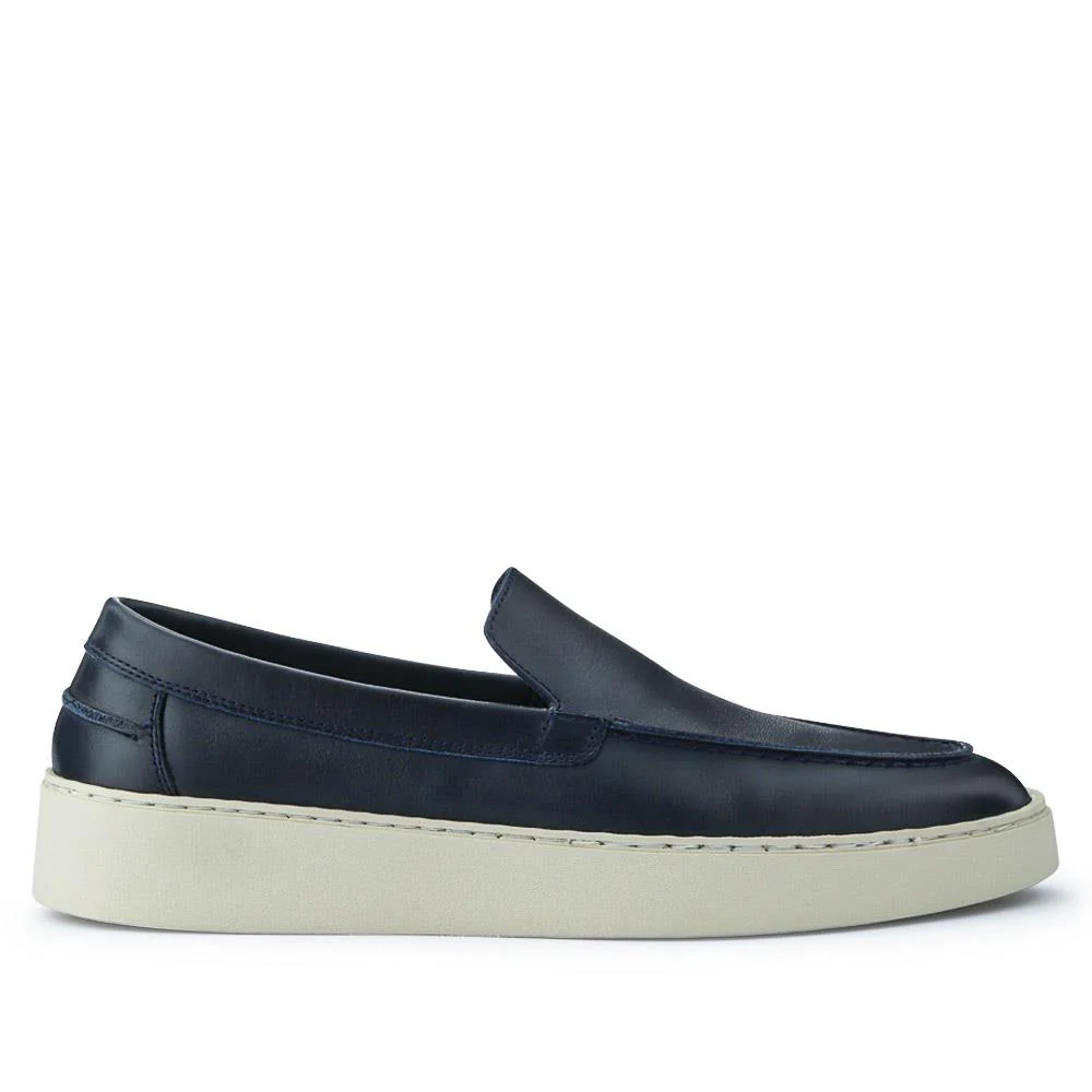 Quade Smart Leather Slip-On Shoes - QUADE / 327 428 - Navy - Image 2