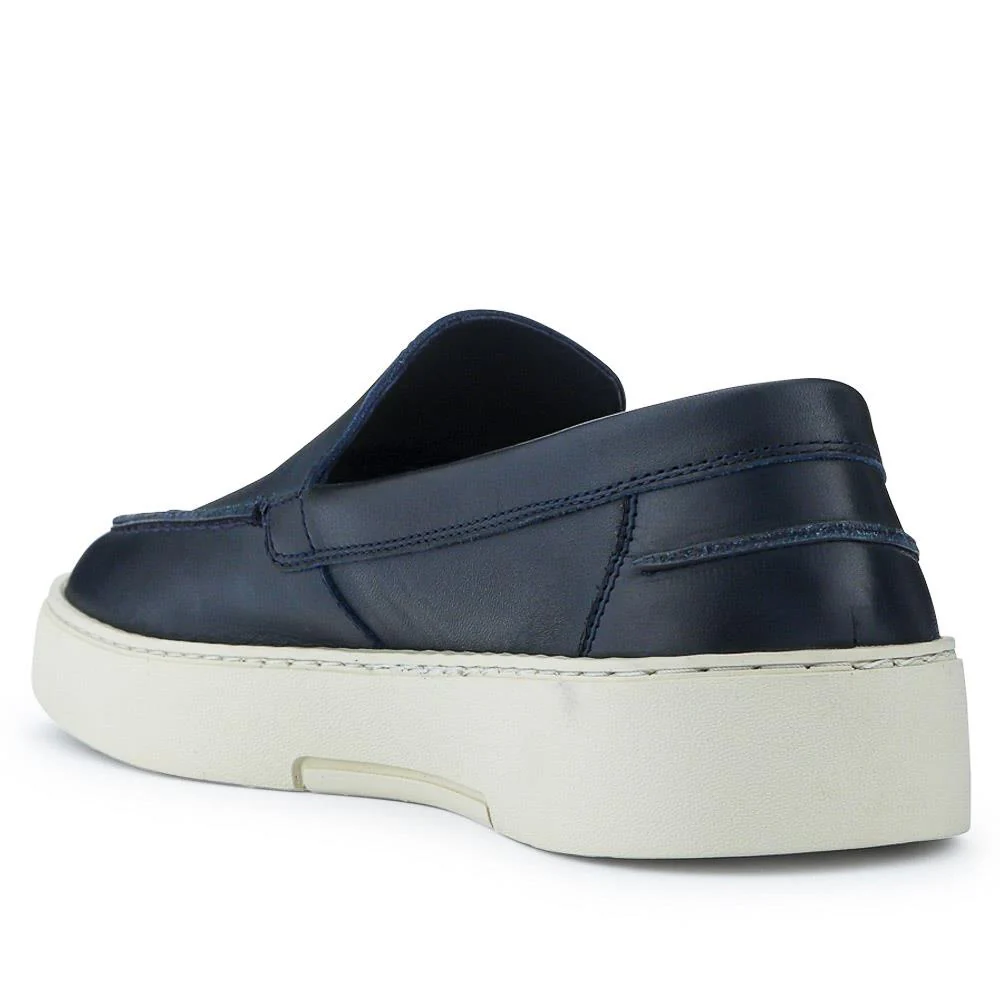Quade Smart Leather Slip-On Shoes - QUADE / 327 428 - Navy - Image 3