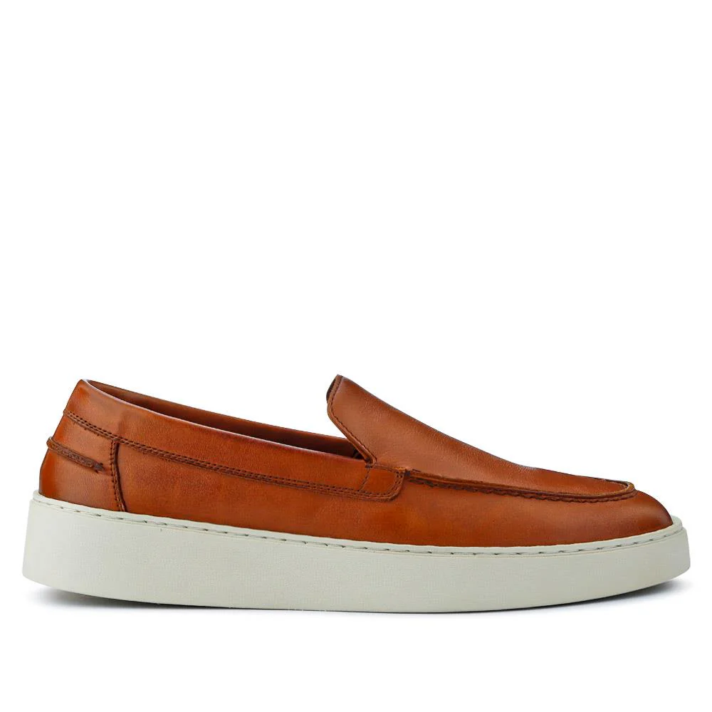 Quade Smart Leather Slip-On Shoes - QUADE / 327 428 - Tan - Image 2