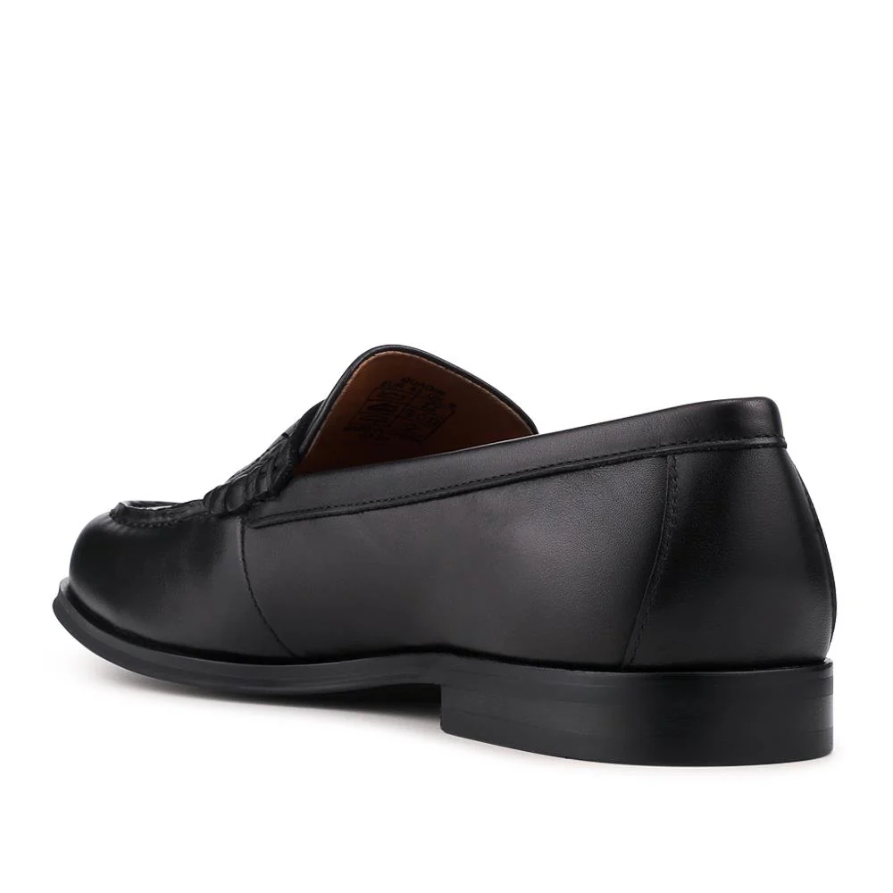 Quadir Slip On Leather Penny Loafers - QUADIR / 328 620 - Black - Image 3