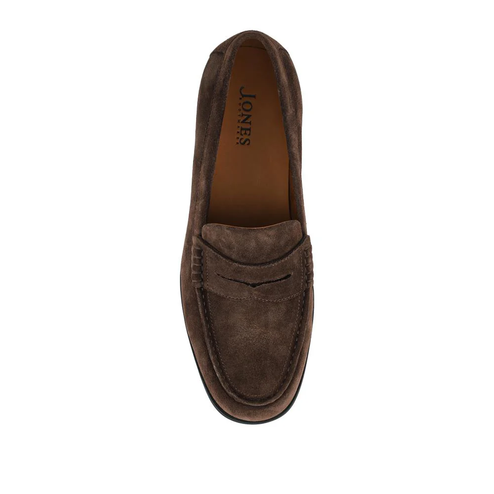 Quadir Slip On Leather Penny Loafers - QUADIR / 328 620 - Dark Brown Suede - Image 4