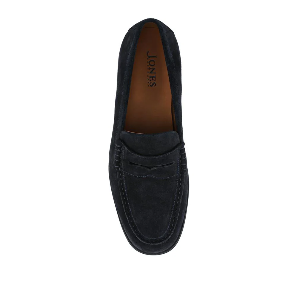 Quadir Slip On Leather Penny Loafers - QUADIR / 328 620 - Navy Suede - Image 4