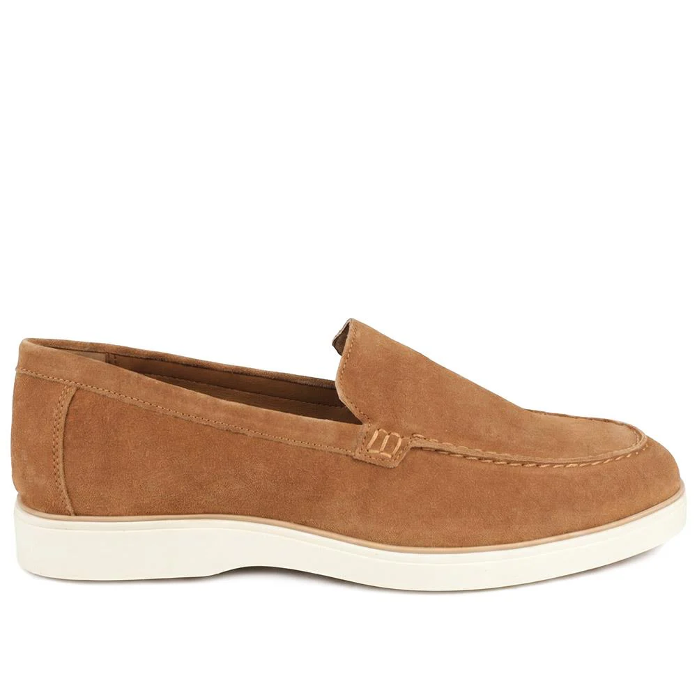 Quarius All Leather Slip On Shoes - QUARIUS / 329 384 - Cognac Suede - Image 2
