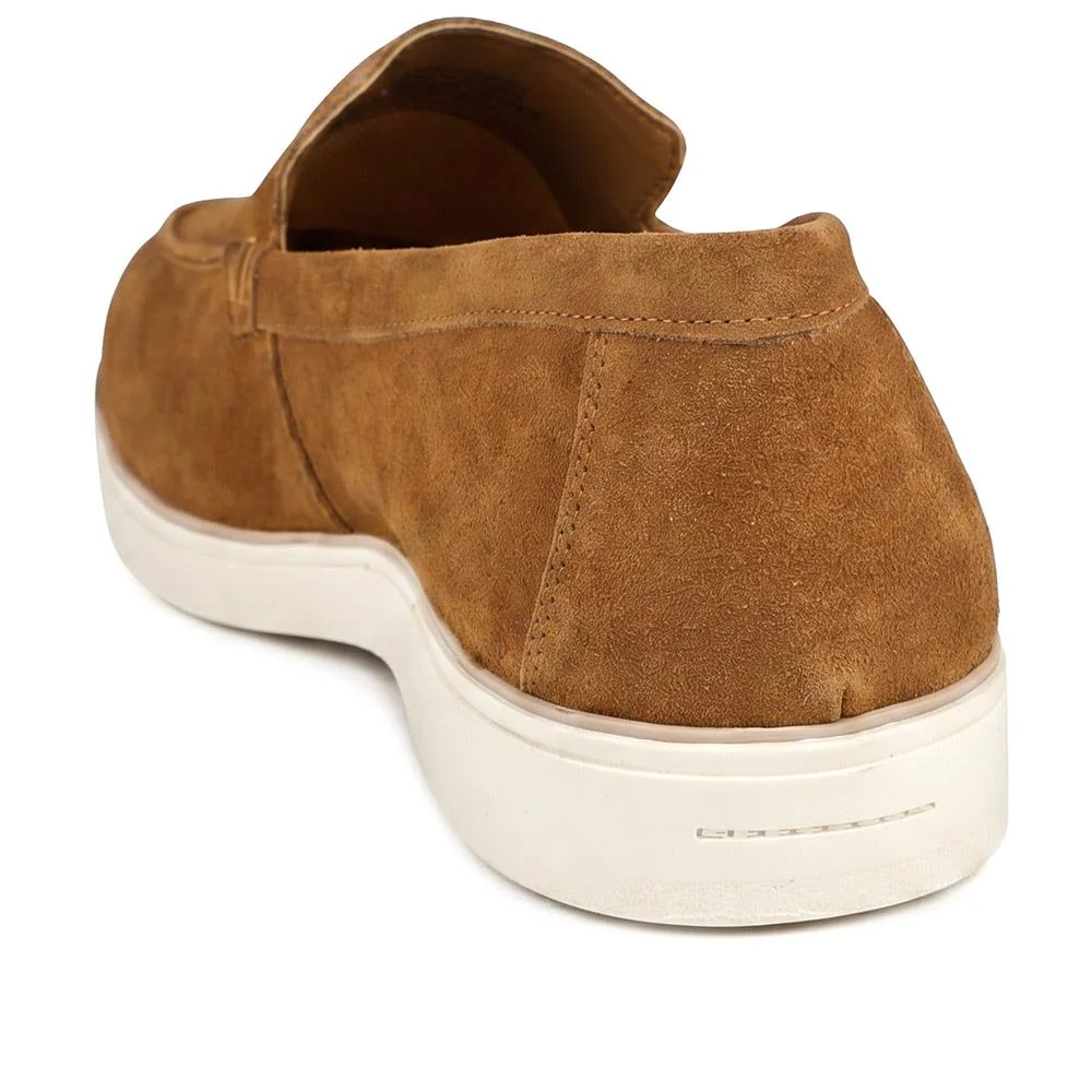 Quarius All Leather Slip On Shoes - QUARIUS / 329 384 - Cognac Suede - Image 3