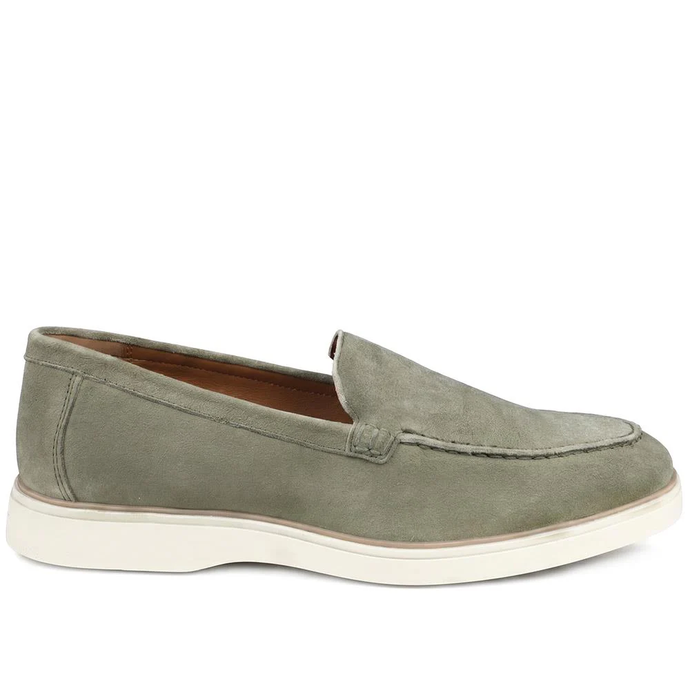 Quarius All Leather Slip On Shoes - QUARIUS / 329 384 - Khaki Suede - Image 2