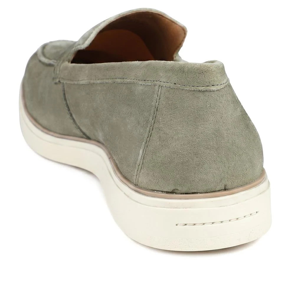 Quarius All Leather Slip On Shoes - QUARIUS / 329 384 - Khaki Suede - Image 3