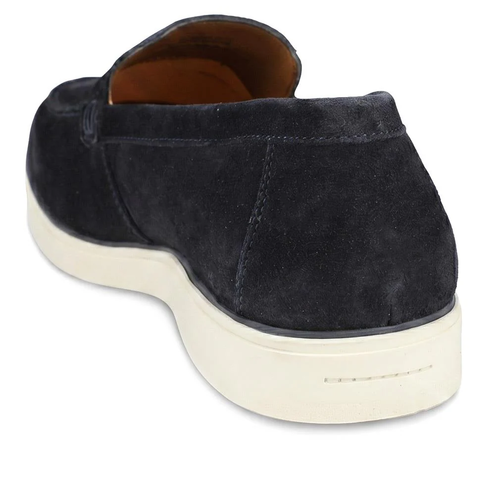 Quarius All Leather Slip On Shoes - QUARIUS / 329 384 - Navy Suede - Image 3