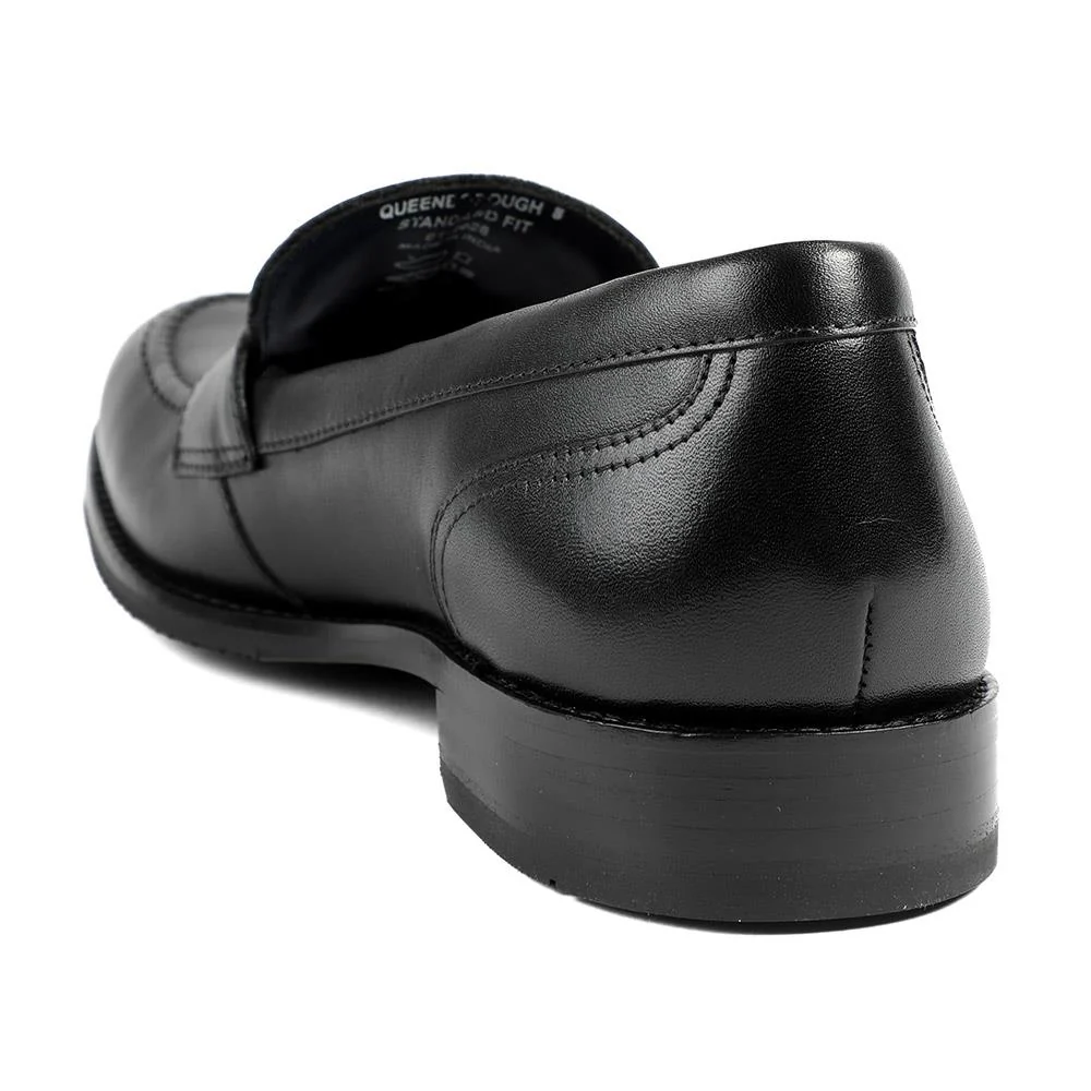 Queensborough Leather Penny Loafers - QUEENBOROUGH / 329 392 - Black Leather - Image 3