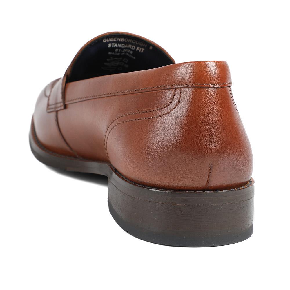 Queensborough Leather Penny Loafers - QUEENBOROUGH / 329 392 - Tan Leather - Image 3