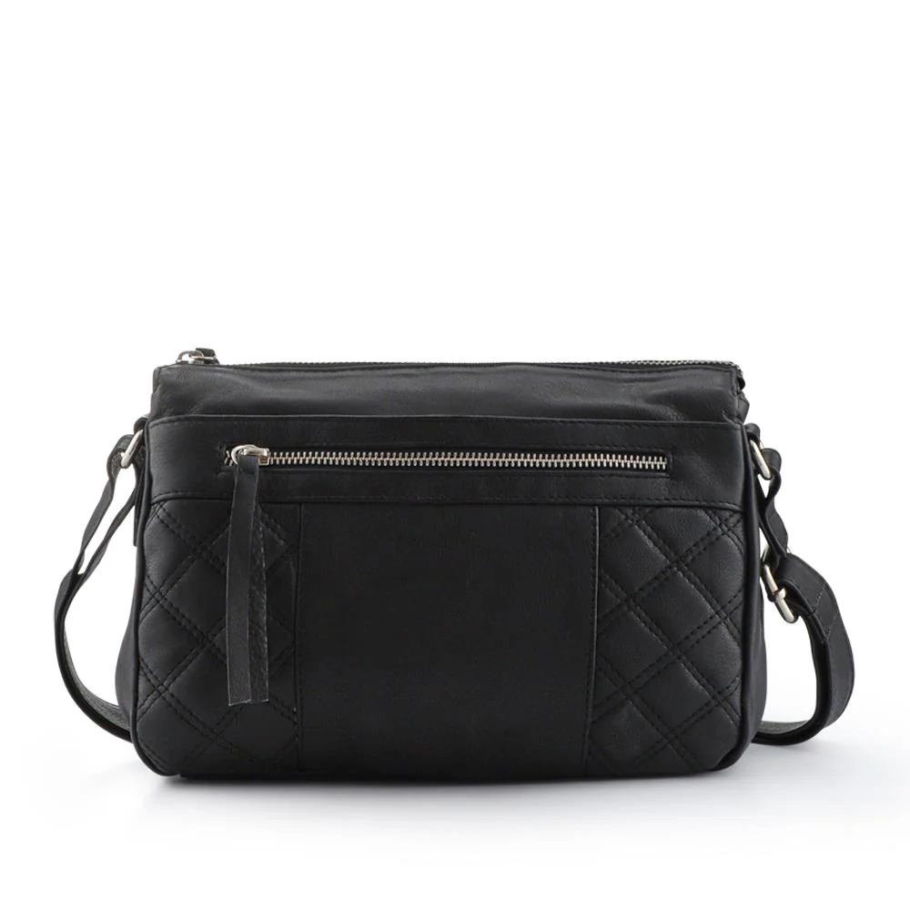 Leather Quilted Crossbody Bag - JWNBG41000 / 327 769 - Black