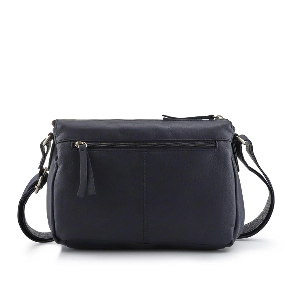 Leather Quilted Crossbody Bag - JWNBG41000 / 327 769 - Navy - Image 3