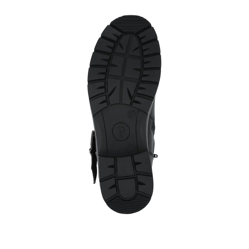 Quilted Dual Buckle Ankle Boots - WBINS42029 / 328 313 - Black - Image 5
