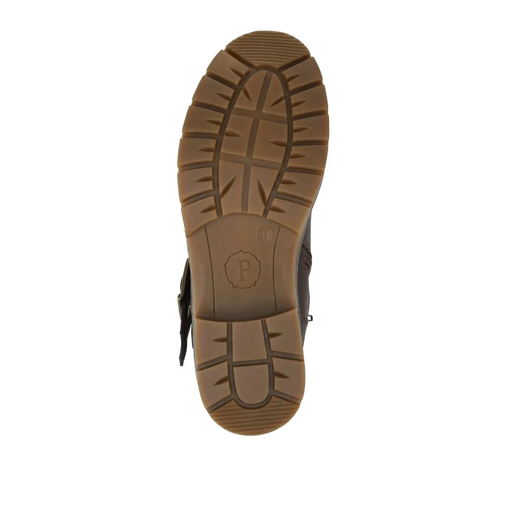 Quilted Dual Buckle Ankle Boots - WBINS42029 / 328 313 - Brown - Image 5