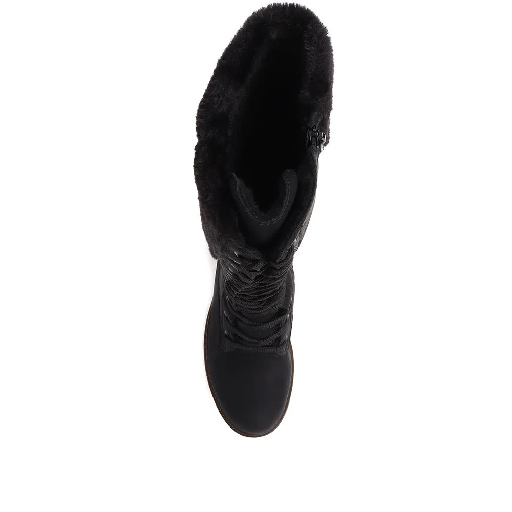 Quilted Fleece-Lined Ladies Boots - RKR38530 / 324 353 - Black - Image 5