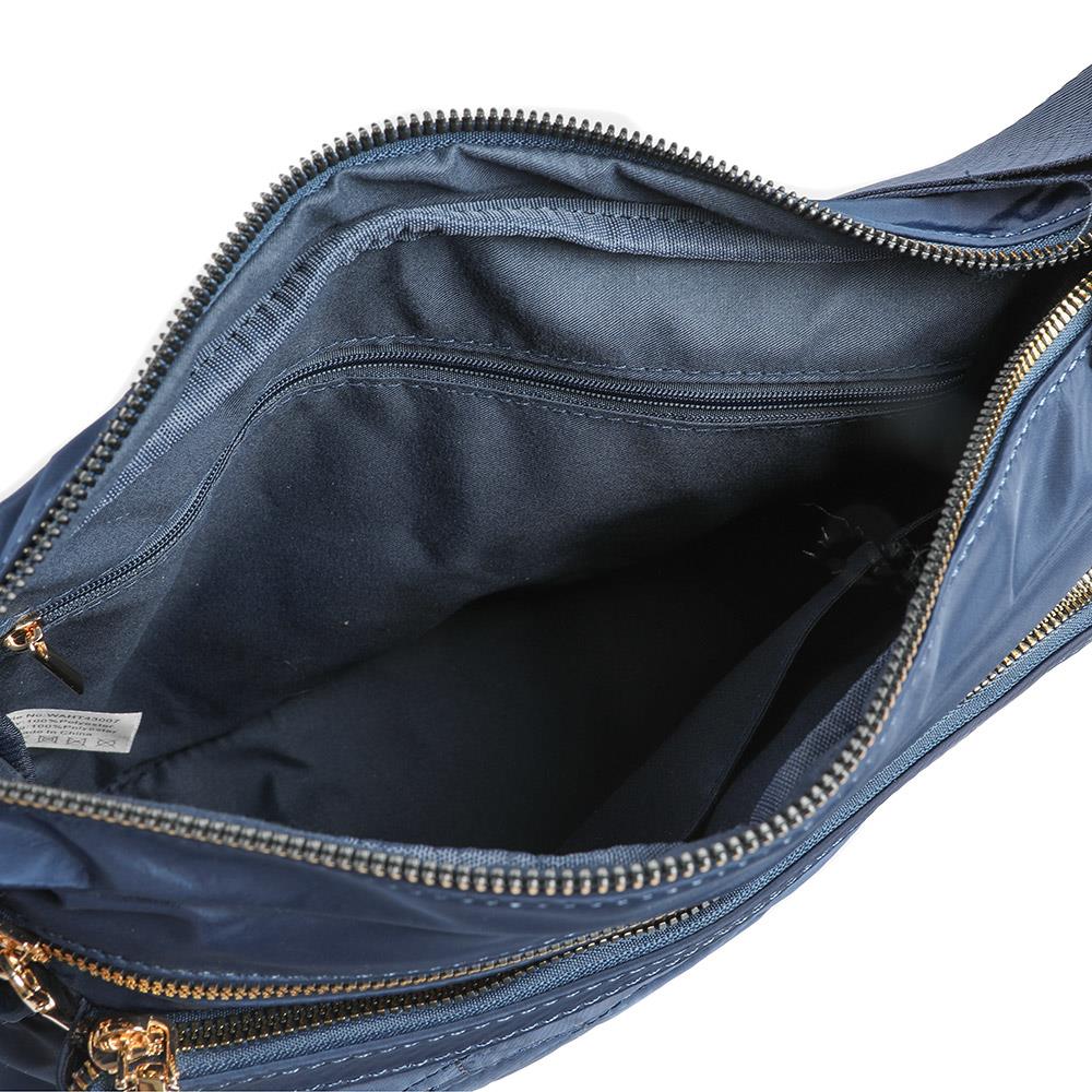 Quilted Multi Zip Crossbody Bag - WAHT43007 / 329 324 - Navy - Image 5