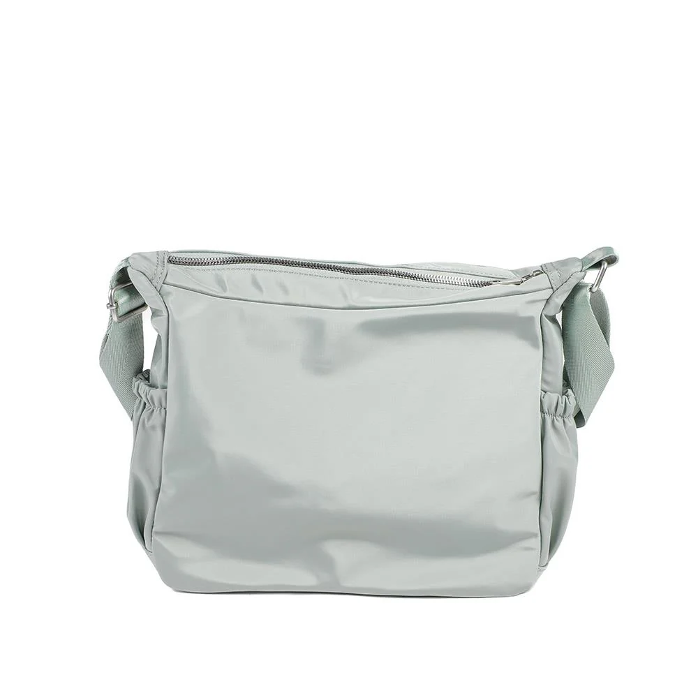 Quilted Multi Zip Crossbody Bag - WAHT43007 / 329 324 - Sage - Image 3